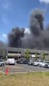 Huge blaze near Southmead Hospital leaves smoke billowing into the air