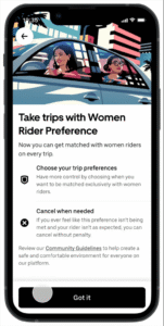 Women and Non-Binary Uber Riders Can Now Request Women Drivers